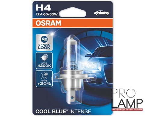 Галогеновые лампы Osram Cool Blue Intense H4 - 64193CBI-01B