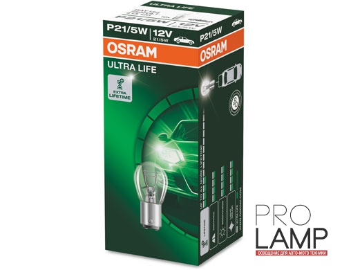 Галогеновые лампы Osram Ultra Life P21/5W - 7528ULT-S (10 шт.) — Osram ORIGINAL P21 5W 7528 1