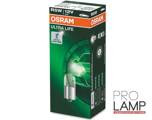 Галогеновые лампы Osram Ultra Life R5W - 5007ULT-S (10 шт.) — Osram ULTRA LIFE R5W 5007ULT 1