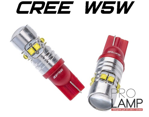 Светодиодные лампы Optima Premium W5W, W16W (T10) MINI 50W 5100K — op w5w mini 50w 3