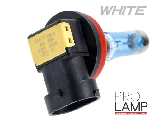 Галогеновые лампы Optima Astero H8 +80% — Optima Astero H8 White 3