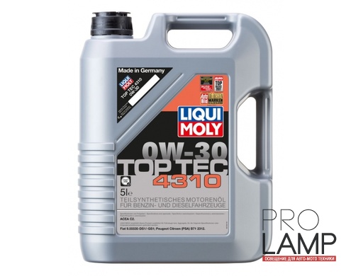 LIQUI MOLY Top Tec 4310 0W-30 — Полусинтетическое моторное масло 5 л.