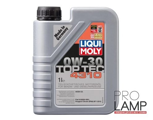LIQUI MOLY Top Tec 4310 0W-30 — Полусинтетическое моторное масло 1 л.