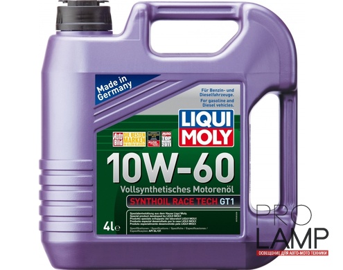 LIQUI MOLY Synthoil Race Tech GT1 10W-60 — Синтетическое моторное масло 4 л.