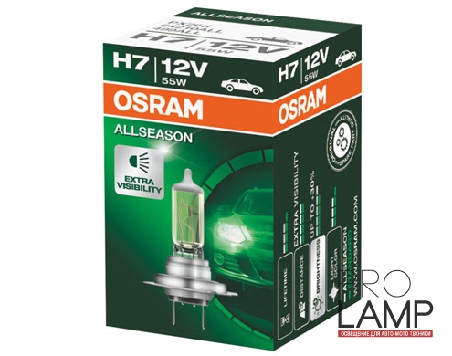 Галогеновые лампы Osram Allseason H7 (64210ALL)