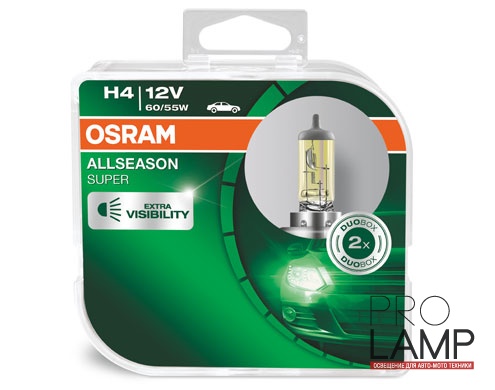 Галогеновые лампы Osram Allseason H4 (64193ALS-HCB)