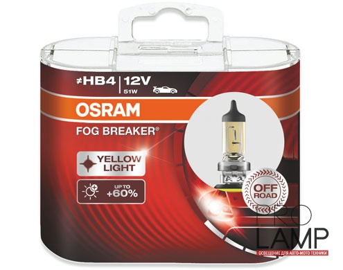 Галогеновые лампы Osram Fog Breaker HB4 - 9006FBR-HCB
