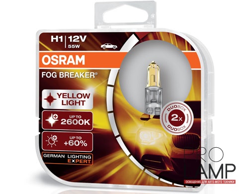 Галогеновые лампы Osram Fog Breaker H1 - 62150FBR-HCB