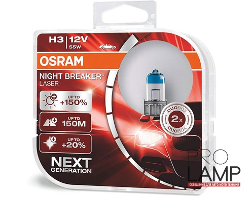 Галогеновые лампы Osram Night Breaker Laser NG H3 - 64151NL-HCB