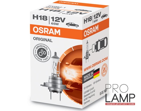 Галогеновые лампы Osram Original Line H18 - 64180L