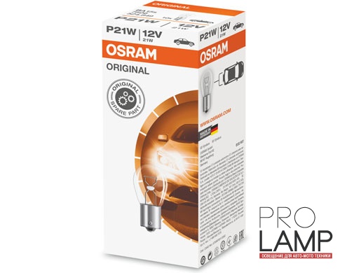 Галогеновые лампы Osram Original Line P21W (10 шт.) - 7506-S — 724841 ORIGINAL P21W 7506 1