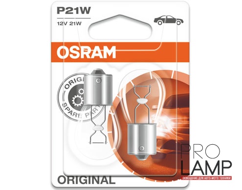 Галогеновые лампы Osram Original Line P21W - 7506-02B — 724841 ORIGINAL P21W 7506 1