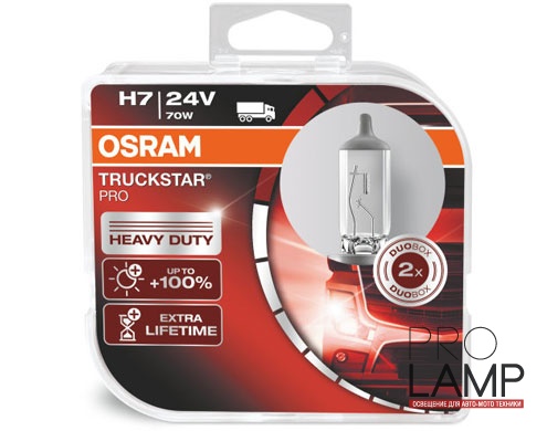 Галогеновые лампы Osram Truckstar Pro 24V, H7 - 64215TSP-HCB