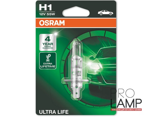 Галогеновые лампы Osram Ultra Life H1 - 64150ULT-01B