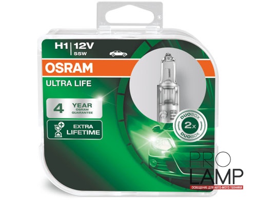 Галогеновые лампы Osram Ultra Life H1 - 64150ULT-HCB