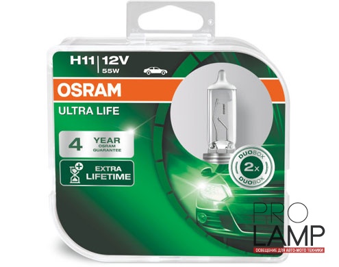 Галогеновые лампы Osram Ultra Life H11 - 64211ULT-HCB