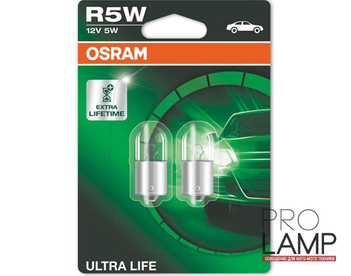 Галогеновые лампы Osram Ultra Life R5W - 5007ULT-02B — Osram ULTRA LIFE R5W 5007ULT 1