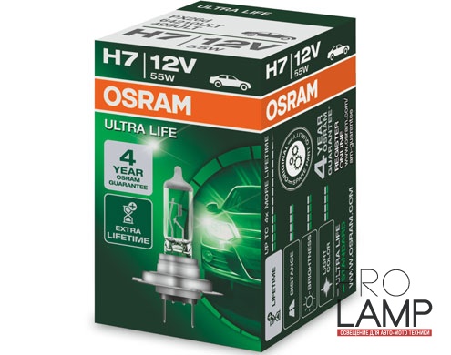 Галогеновые лампы Osram Ultra Life H7 - 64210ULT