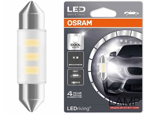 Светодиодные лампы Osram Standard Cool White C5W - 6436CW-01B — Osram LEDriving STANDARD RETROFIT 6436cw 1