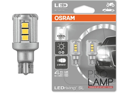 Светодиодные лампы Osram Standart Cool White W16W - 9212CW-02B (2шт.)