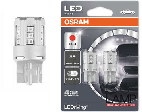 Светодиодные лампы Osram Standart Red W21/5W - 7715R-02B — Osram LEDriving STANDARD RETROFIT 7715R 1