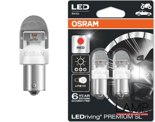 Светодиодные лампы Osram Premium Red P21W - 7556R-02B — Osram LEDriving PREMIUM RETROFIT 7556R 1