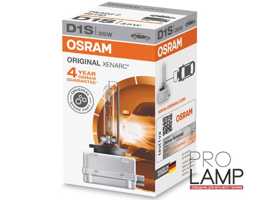 Штатные ксеноновые лампы D1S Osram Xenarc Original  - 66140
