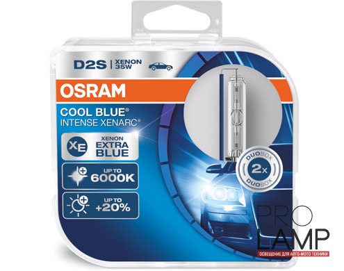 Штатные ксеноновые лампы D2S. Osram Cool Blue Intense (+20%) - 66240CBI-HCB